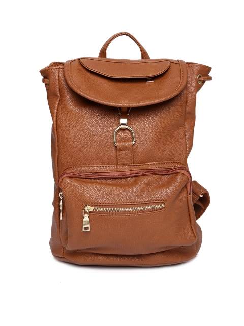 

DressBerry Women Brown Solid Backpack