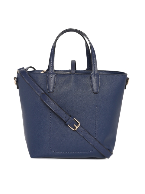 

DressBerry Navy Blue Solid Handheld Bag