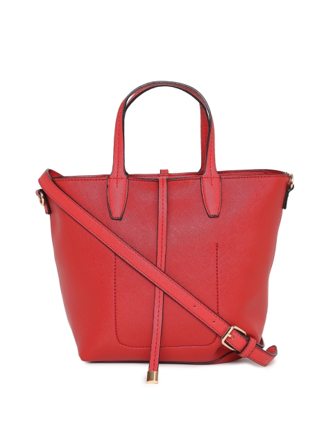 

DressBerry Coral Red Solid Shoulder Bag