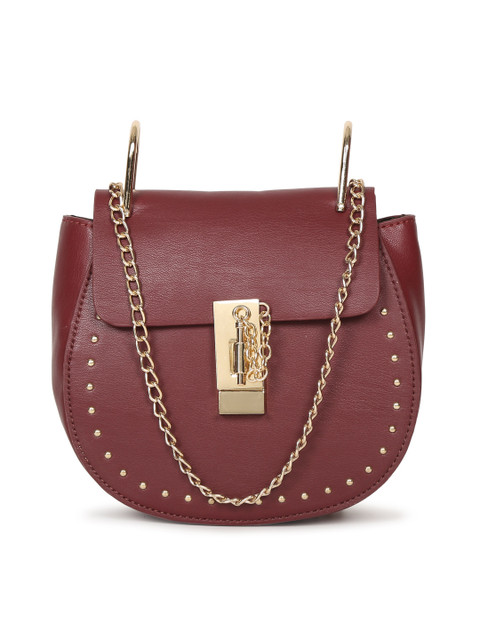 

DressBerry Burgundy Solid Sling Bag