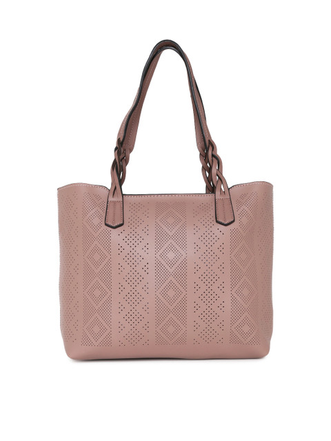 

DressBerry Taupe Textured Tote Bag