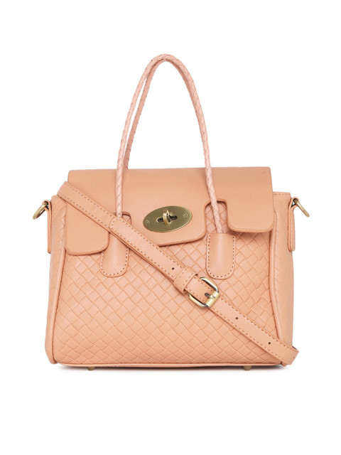 

dressberry peach-coloured textured satchel