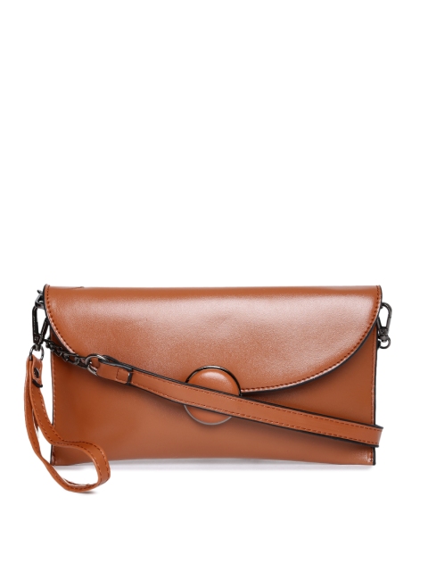 

DressBerry Tan Solid Clutch