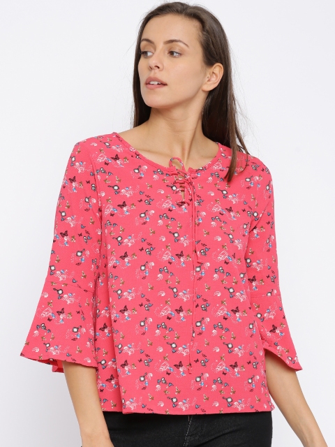 

Honey by Pantaloons Women Pink Printed A-Line Top