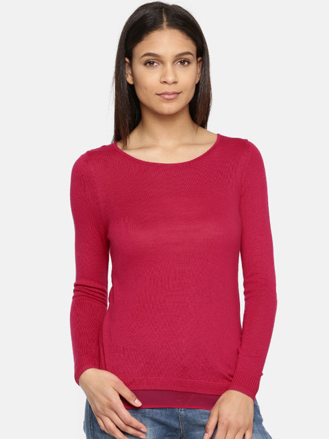 

Arrow Woman Women Pink Solid Top