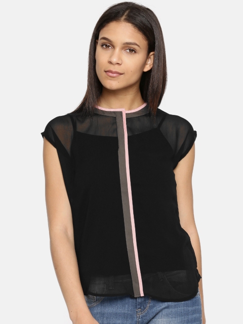 

Arrow Woman Women Black Solid Top