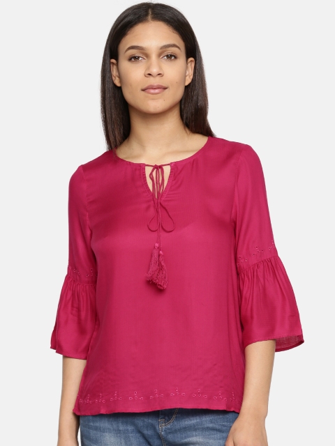 

Arrow Woman Women Pink Solid Top