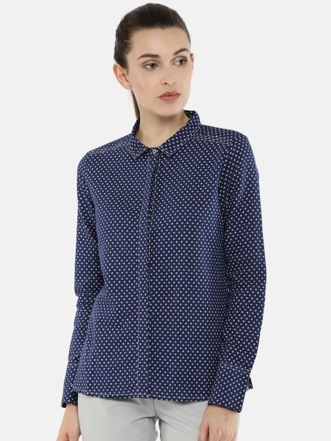 

Arrow Woman Women Blue Regular Fit Printed Casual Shirt