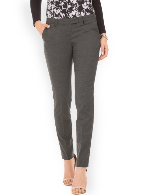 

Arrow Woman Grey Relaxed Regular Fit Self Design Regular Trousers