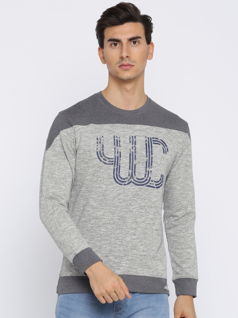 

YWC Men Grey Printed Sweatshirt