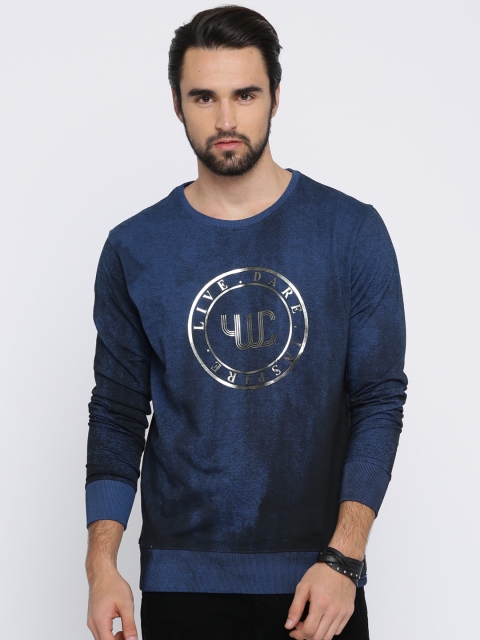 

YWC Men Navy Blue Printed Sweatshirt