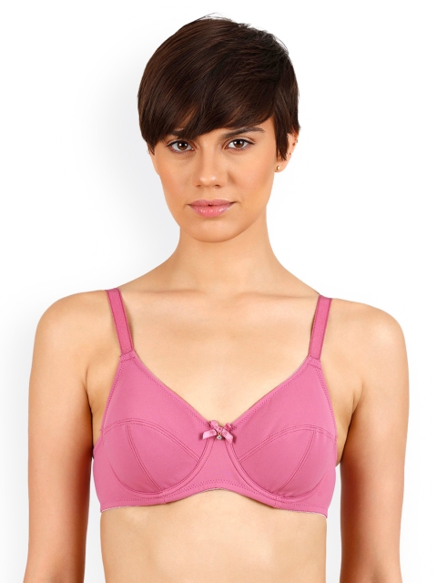 

Zivame Pink Solid Underwired Non Padded Minimizer Bra ZI1069CORE00