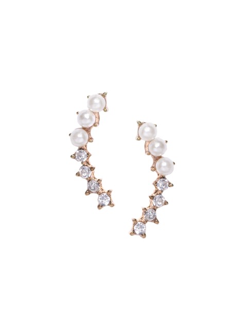 

OOMPH Gold-Toned & White Contemporary Studs