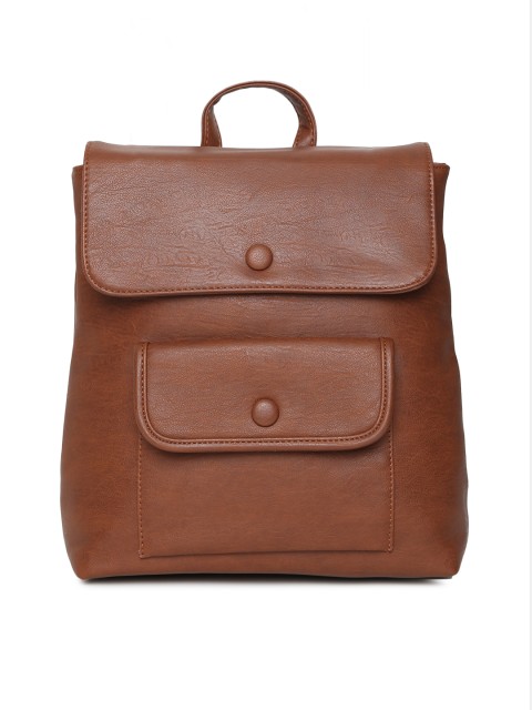 

Mast & Harbour Women Brown Solid Backpack