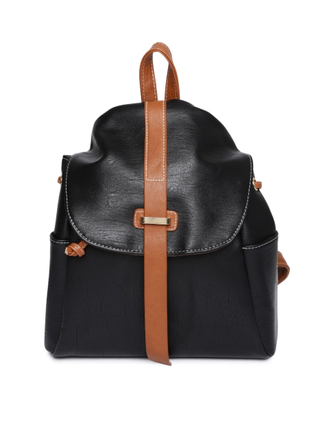 

Mast & Harbour Women Black Solid Backpack