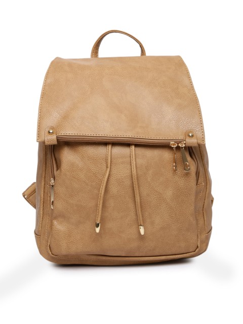 

Mast & Harbour Women Brown Solid Backpack