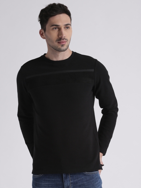 

Splash Men Black Solid Sweatshirt