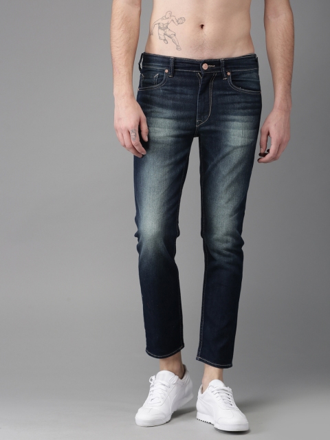 

Moda Rapido Men Blue Slim Fit Cropped Mid-Rise Clean Look Stretchable Jeans