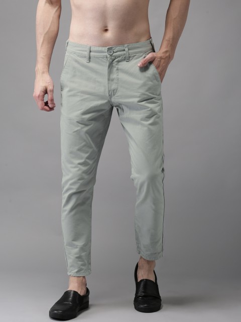 

Moda Rapido Men Blue Slim Fit Solid Cropped Chinos