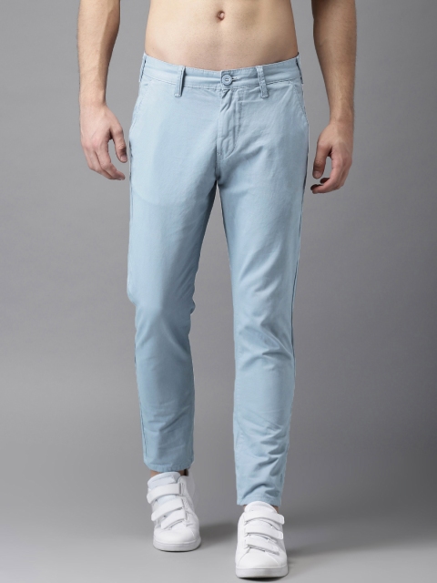 

HERE&NOW Men Blue Slim Fit Solid Chinos