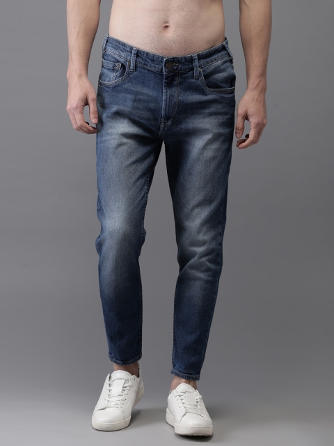 

HERE&NOW Men Blue Slim Tapered Fit Mid-Rise Clean Look Stretchable Jeans
