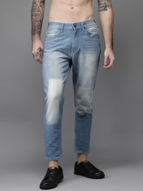 

HERE&NOW Men Blue Tapered Fit Ankle Length Mid-Rise Clean Look Jeans