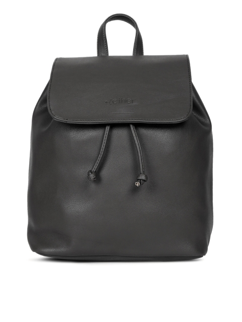 

ether Women Black Solid Backpack