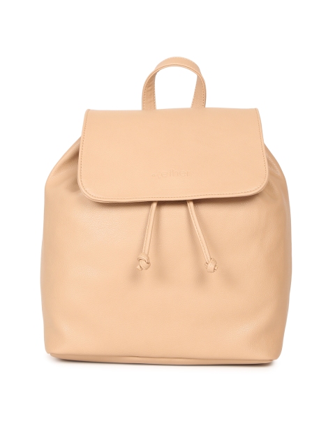 

ether Women Beige Solid Backpack