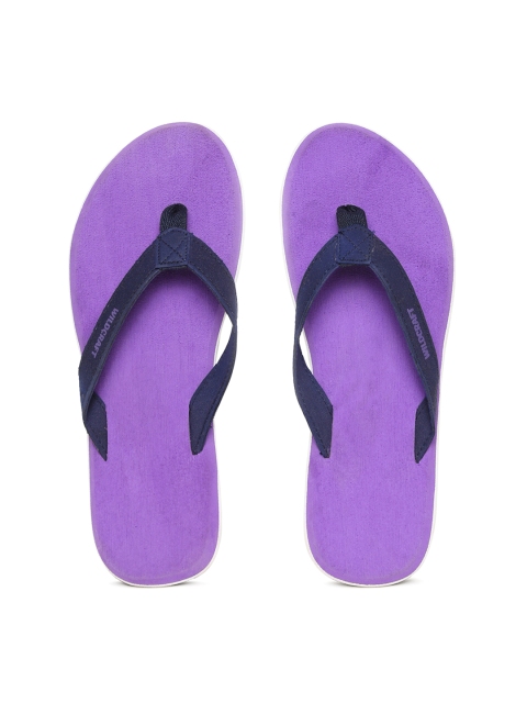 

Wildcraft Women Navy & Purple Solid Thong Flip-Flops, Navy blue