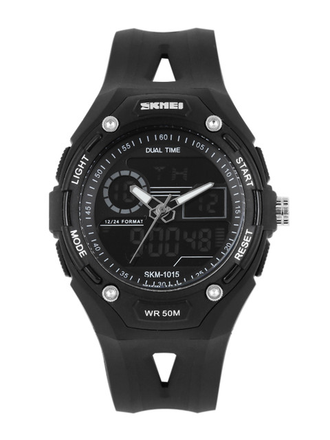 

Skmei Men Black Analogue and Digital Watch 1015BLK