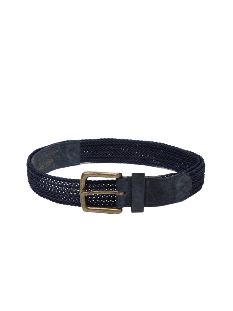 

Ed Hardy Men Navy Blue Braided Belt