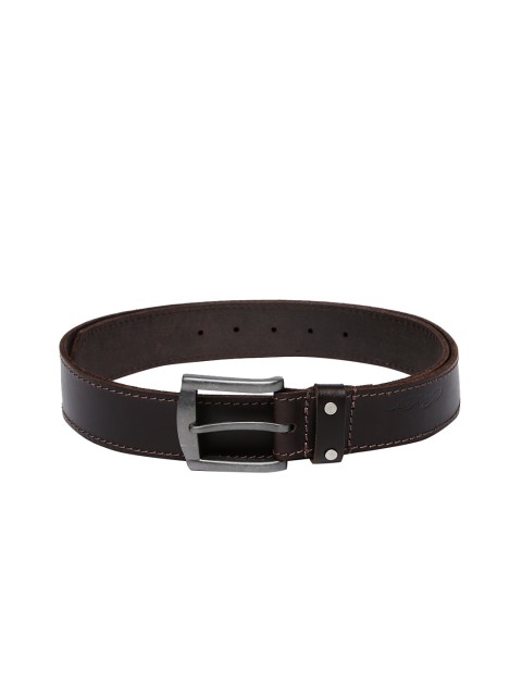 

Ed Hardy Men Brown Double Stitch Leather Belt