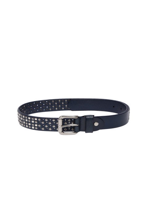 

Ed Hardy Men Navy Blue Embellished Belt