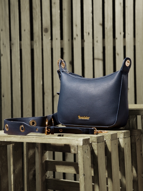 

Roadster Navy Blue Solid Sling Bag