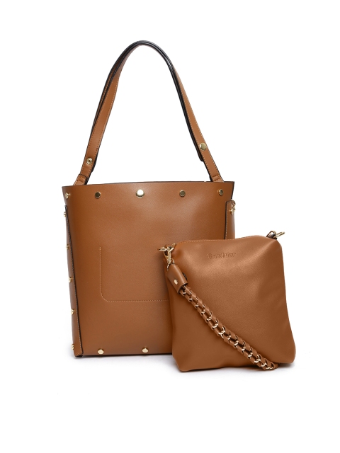 

Roadster Brown Studded Tote Bag