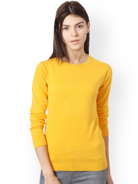 

People Women Yellow Solid Top