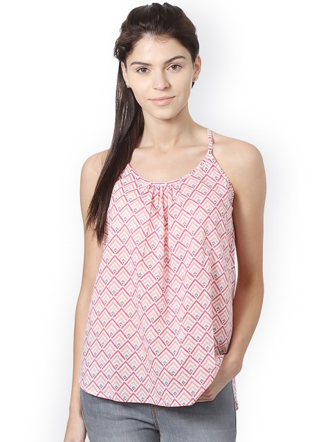 

People Women Off-White Printed A-Line Top
