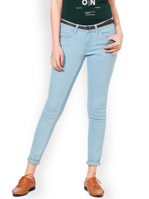 

People Women Blue Slim Fit Mid-Rise Clean Look Jeans