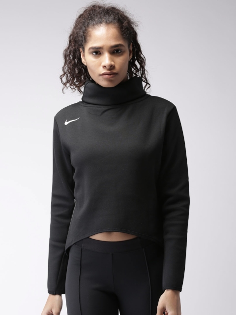 

Nike Women Black Solid Sweatshirt