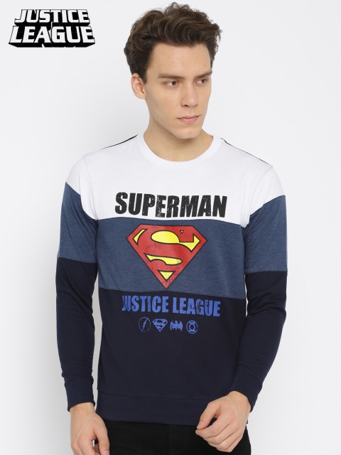 

Justice League Men Blue & White Printed Sweatshirt