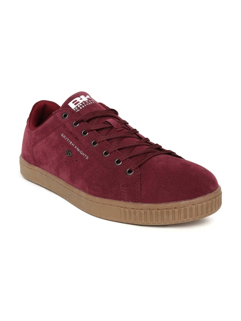 

BRITISH KNIGHTS Men Burgundy Suede Sneakers