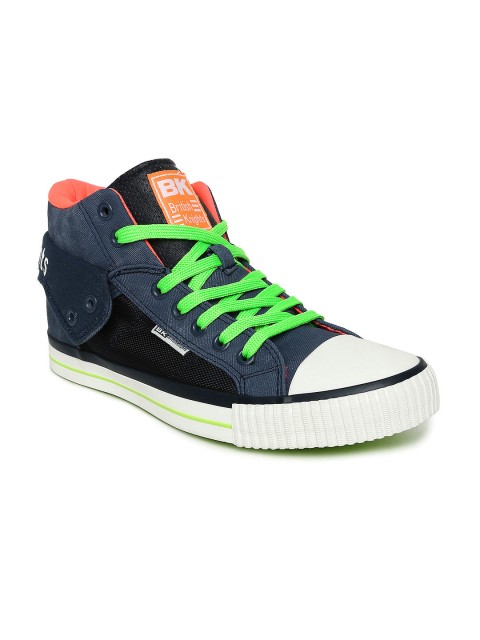 

BRITISH KNIGHTS Men Navy Blue Roco High-Top Sneakers