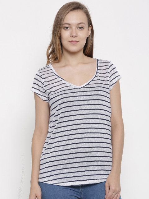 

pink woman Women Off-White Striped Top