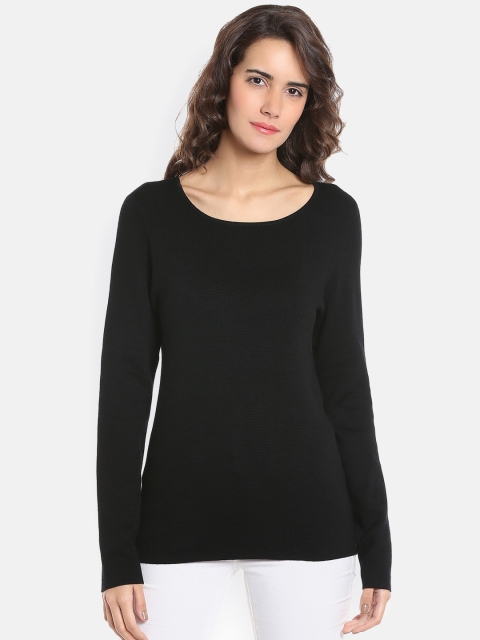 

Vero Moda Women Black Solid Pullover