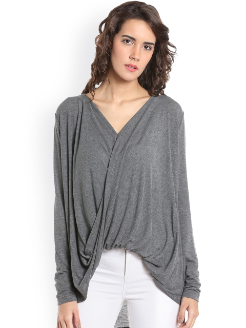 

Vero Moda Women Grey Solid Top
