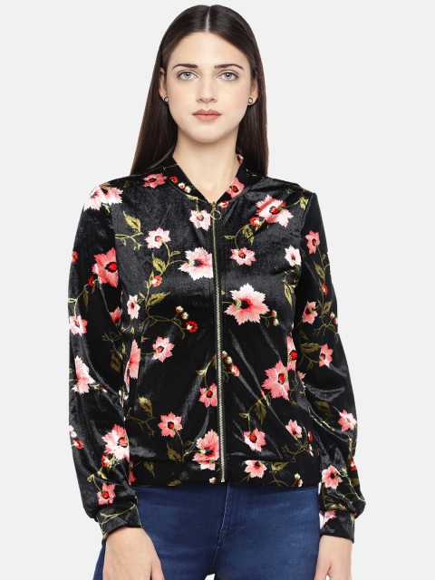 

Vero Moda Women Black Printed Bomber
