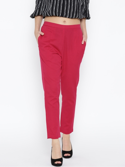 

GERUA Women Pink Regular Fit Solid Casual Trousers