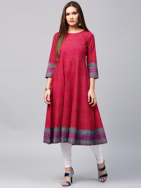 

Nayo Women Pink Printed Anarkali Kurta