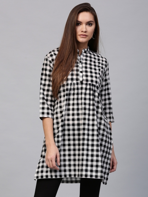 

Nayo Black & White Checked Tunic