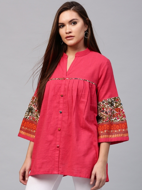 

Nayo Coral Pink Solid Tunic